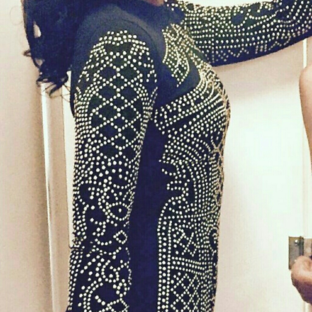 Black and Gold embellished dress